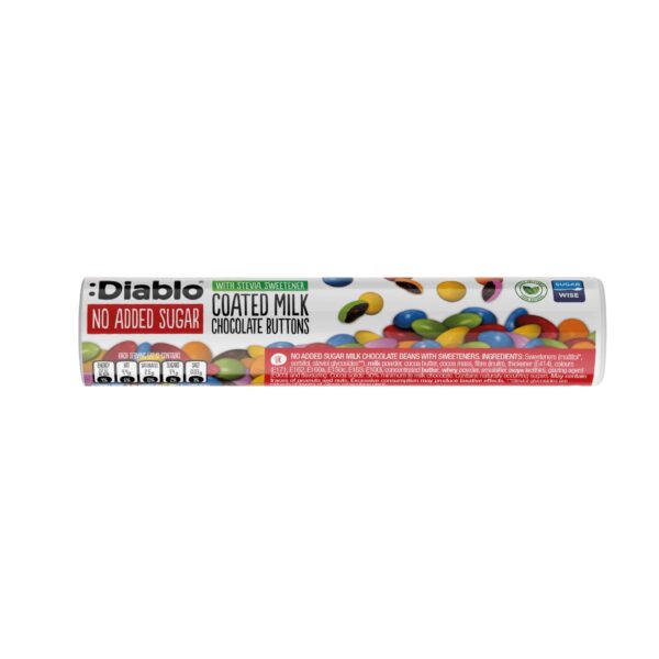 DIABLO NO ADDED SUGAR COATED MILK CHOCOLATE BUTTONS - SMALL PACKET